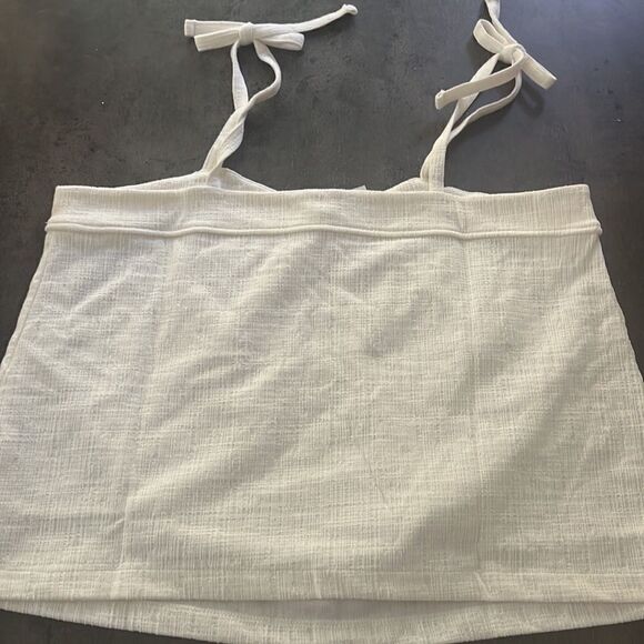 MADEWELL Crosshatch Tie-Strap Tank Top ivory L - Picture 9 of 9